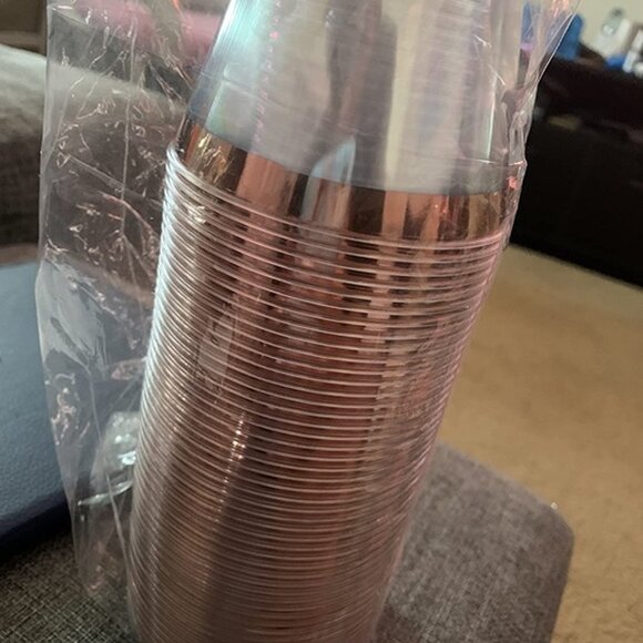 NEW  100 Rose Gold Plastic Cups - 9 oz Hard Disposable Rose Gold Cups - Picture 3 of 9